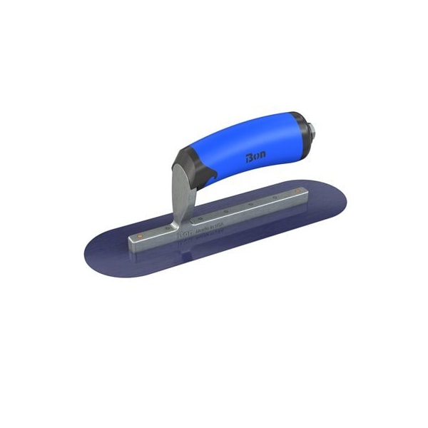 Blue Steel Finishing Trowel - Round End - 10-1/2" x 3" with Comfort Wave Handle